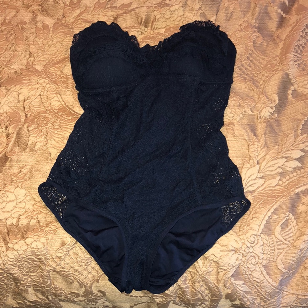 Navy blue juicy couture bathing suit